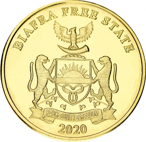 фото Биафра 10 шиллингов 2020 UNC Лев