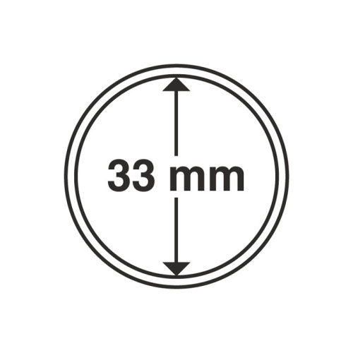фото Капсула для монеты 33 мм, Leuchtturm