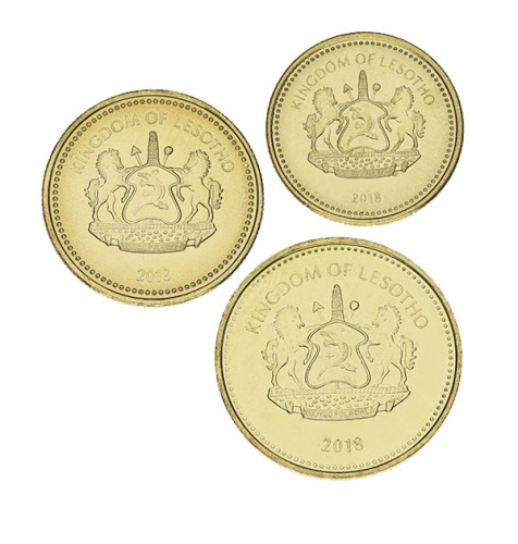 фото Лесото набор из 3 монет 2018 UNC 10, 20, 50 лисенте