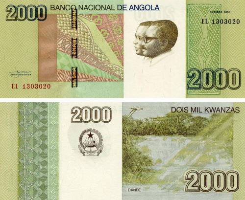 фото Ангола 2000 кванза 2012 UNC (P157)