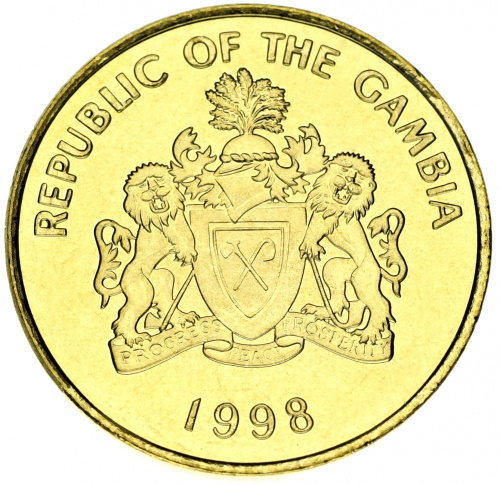 фото Гамбия 10 бутутов 1998 AU-UNC Птица