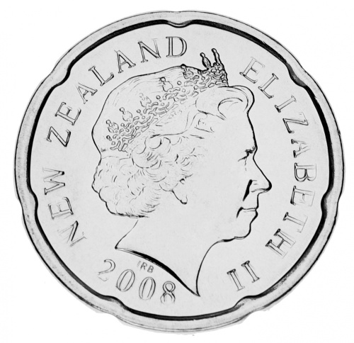 фото Новая Зеландия 20 центов 2008 UNC