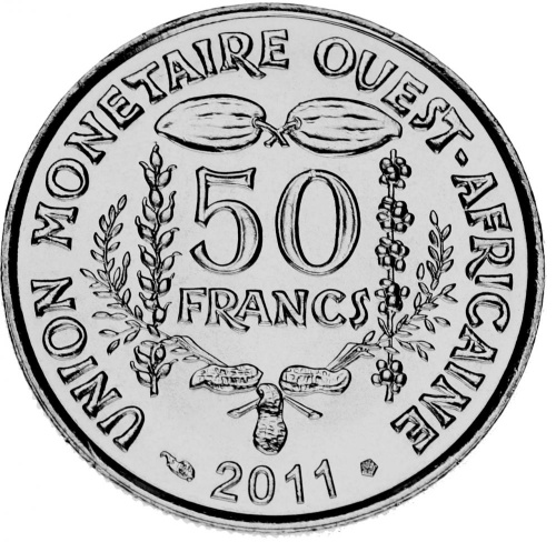 фото Западная Африка 50 франков 2011 UNC (KM#6)