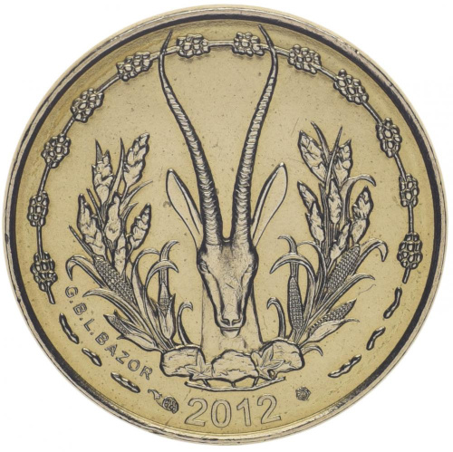 фото Западная Африка 5 франков 2012 UNC (KM#2a)