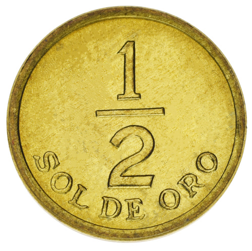фото Перу набор из 8 монет 1975-1981 F-VF 10, 20 сентаво, 0,5, 1, 1, 5, 5, 10 солей