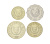 фото Кипр набор из 4 монет 1983-1996 UNC 0,5, 1, 2, 5 центов