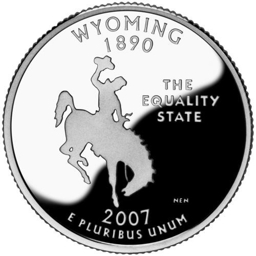 фото США 25 центов (квотер) 2007 P «Штаты и территории - Вайоминг» UNC (KM#399)