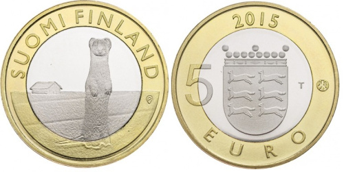 фото Финляндия 5 евро 2015 «Сурок» UNC (KM#242)