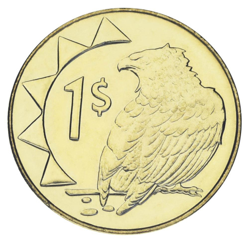 фото Намибия 1 доллар 2018 UNC Птица - Орел