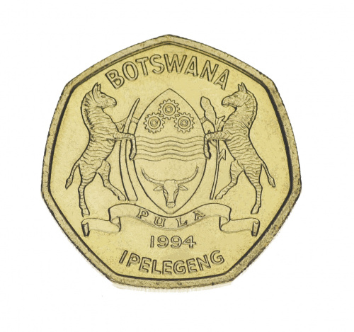 фото Ботсвана 2 пула 1994 UNC Носорог