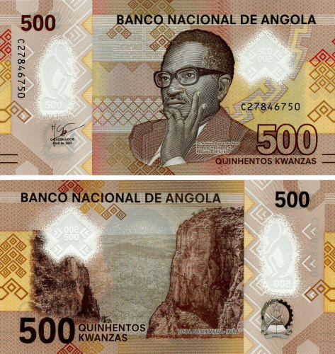 фото Ангола 500 кванза 2024 Полимер UNC (PW161)