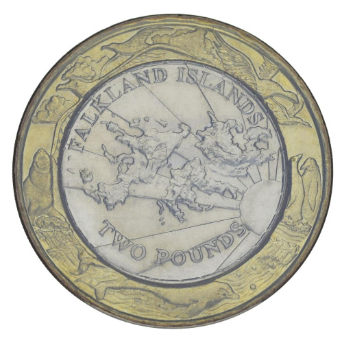 фото Фолклендские острова 2 фунта 2004 Биметалл UNC