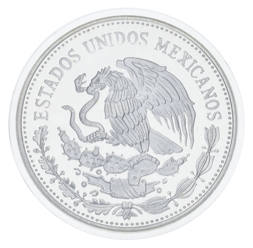 фото Мексика 50 песо 1986 Серебро Proof Чемпионат мира по футболу в Мексике в 1986 году - Мячи
