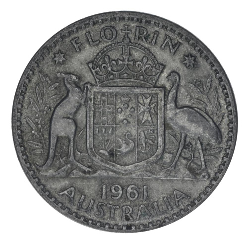 фото Австралия 1 флорин 1961 Серебро F-VF