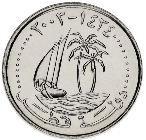 фото Катар 25 дирхам 1973-1998 AU-UNC (KM#4)