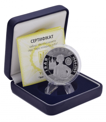 фото Украина 10 гривен 2001 Серебро Proof Иван Мазепа (Ag 925, унция, 31.1 грамм)