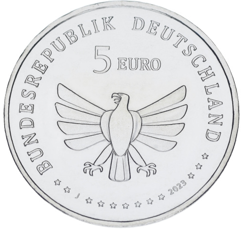 фото Германия 5 евро 2023 UNC Насекомое - Стрекоза