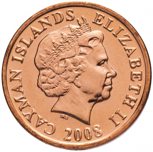 фото Каймановы острова 1 цент 2008 UNC (KM#131)