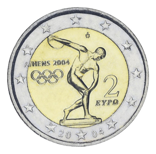 фото Греция 2 евро 2004 «Дискобол» UNC (KM#209)