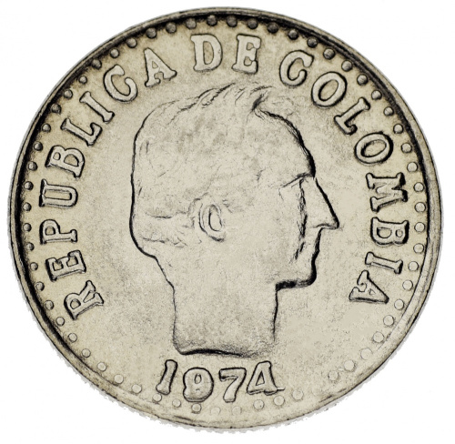 фото Колумбия 20 сентаво 1973 F-VF