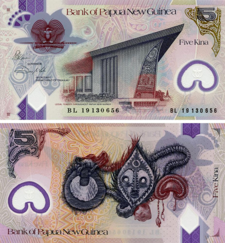 фото Папуа-Новая Гвинея 5 кина 2019 Полимер UNC (Pnew)