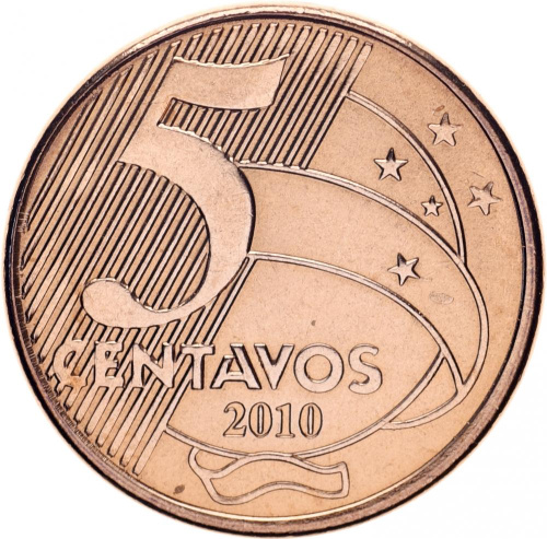 фото Бразилия 5 сентаво 2010 UNC