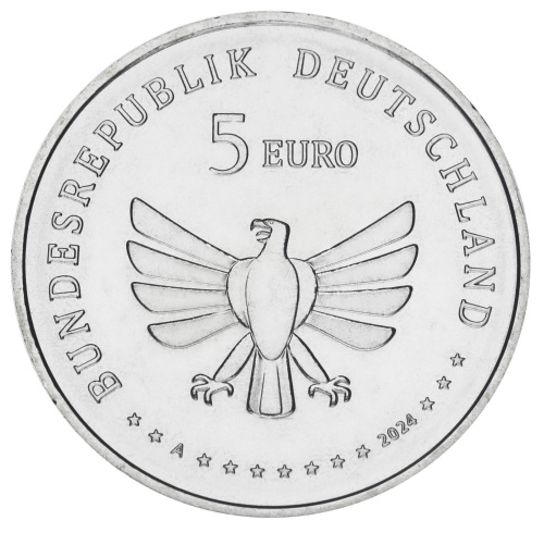 фото Германия 5 евро 2024 UNC Насекомое - Кузнечик