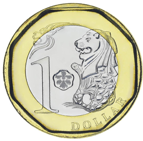 фото Сингапур 1 доллар 2013 Биметалл UNC (KM#314)