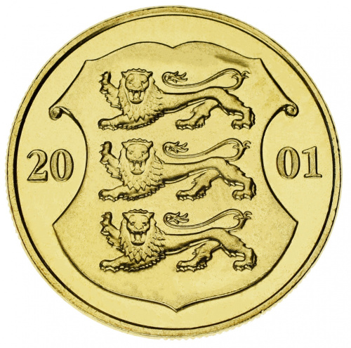 фото Эстония 1 крона 2001 UNC