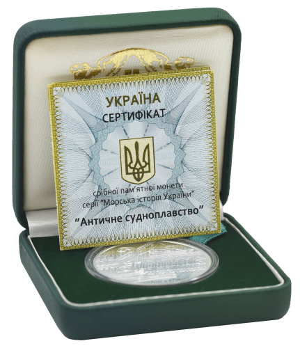 фото Украина 10 гривен 2012 Серебро Proof Антическое судоходство (Ag 925, унция, 31.1 грамм в чистоте)