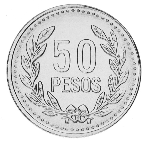 фото Колумбия 50 песо 2008 AU-UNC