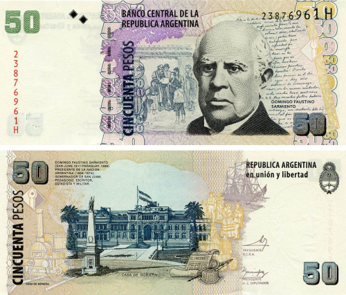 фото Аргентина 50 песо 2014 UNC (P356(6))