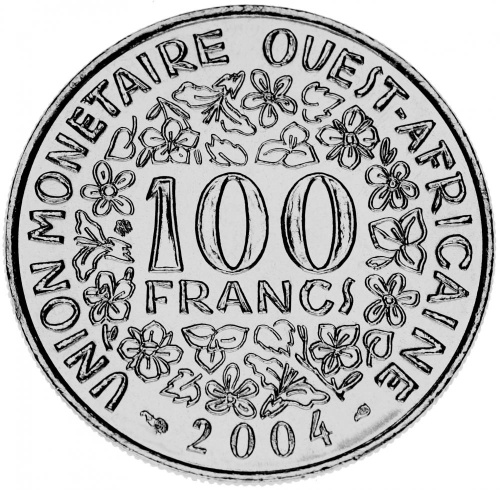 фото Западная Африка 100 франков 2004 UNC (KM#4)
