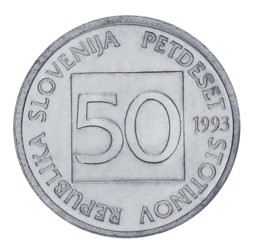 фото Словения 50 стотинов 1993 UNC Пчела