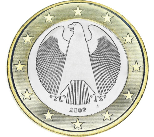 фото Германия 1 евро 2002 Биметалл AU-UNC J