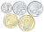 фото Намибия набор из 5 монет 2009-2018 UNC 5, 10, 50 центов, 1, 5 долларов