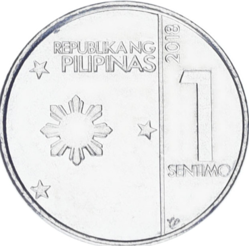 фото Филиппины 1 сентимо 2018 UNC Цветы
