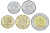 фото Намибия набор из 5 монет 2010-2023 UNC 10, 50 центов, 1, 5, 10 долларов