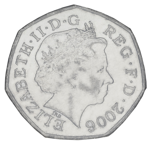 фото Великобритания 50 пенсов 2006 F-VF Героический акт