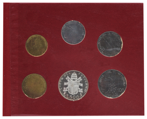 фото Ватикан набор из 6 монет 1979 AU-UNC Римский папа - Иоанн Павел II 1-й год правления