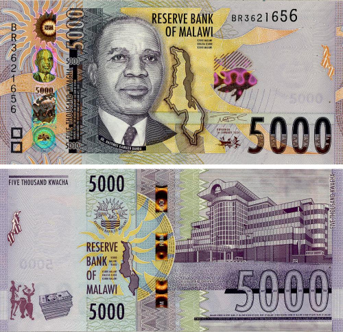 фото Малави 5000 квача 2024 UNC (PW71)