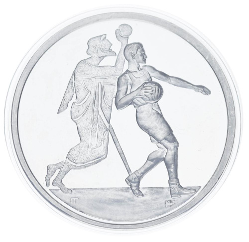 фото Греция 10 евро 2004 Серебро Proof XXVIII летние олимпийские игры в г. Афины - Гандбол