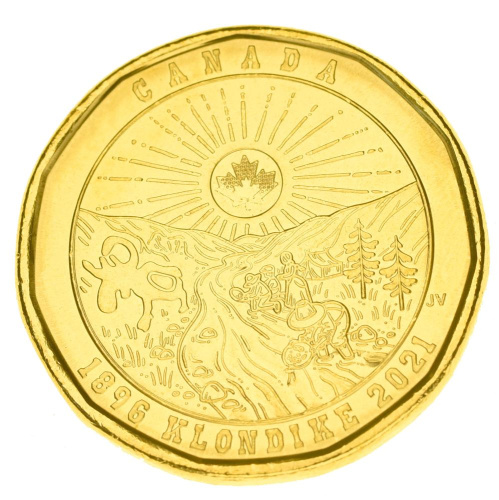 фото Канада 1 доллар 2021 UNC Золотая лихорадка