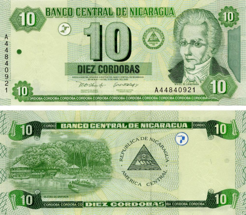фото Никарагуа 10 кордоб 2002 UNC (P191)