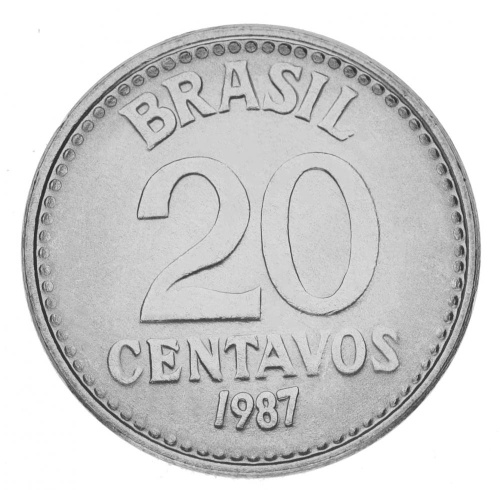 фото Бразилия 20 сентаво 1987 UNC
