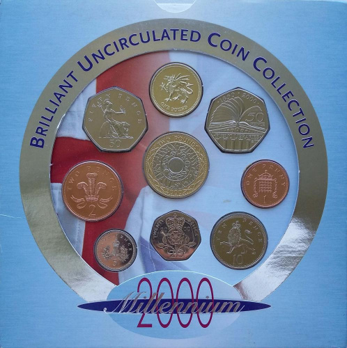 фото Великобритания набор из 9 монет 2000 «Миллениум» UNC