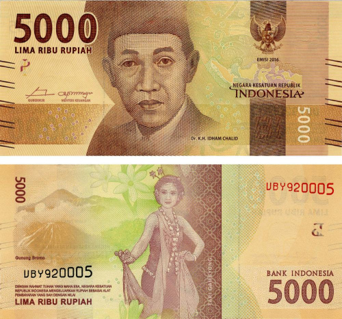 фото Индонезия 5000 рупий 2016 UNC (P156)