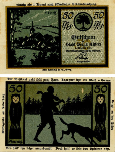 фото Германия Нотгельд 50 пфеннигов 1921 F-VF Берга