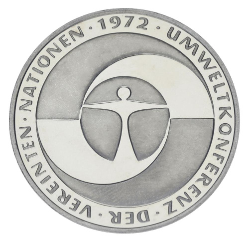 фото Германия 5 марок 1982 VF-AU 10 лет Конференции ООН по охране окружающей среды