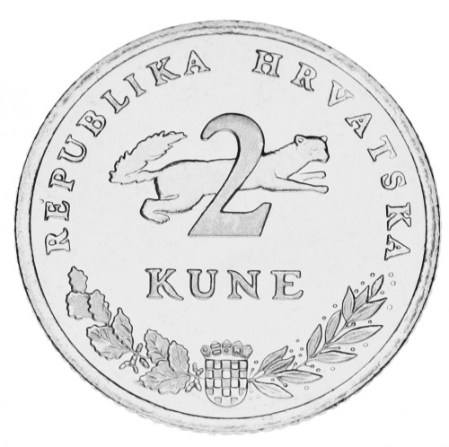 фото Хорватия 2 куна 2011 AU-UNC Рыба